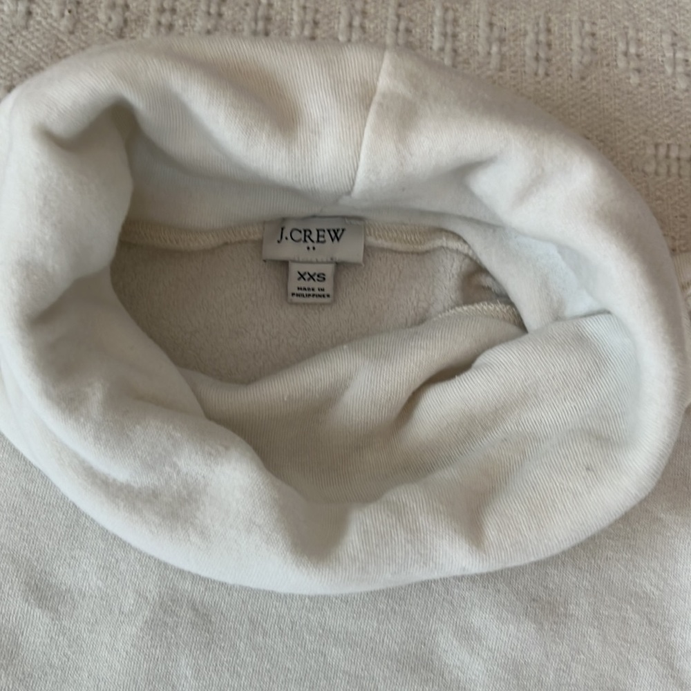 Jcrew funnel neck fleece sweatshirt XXS - Picture 2 of 2